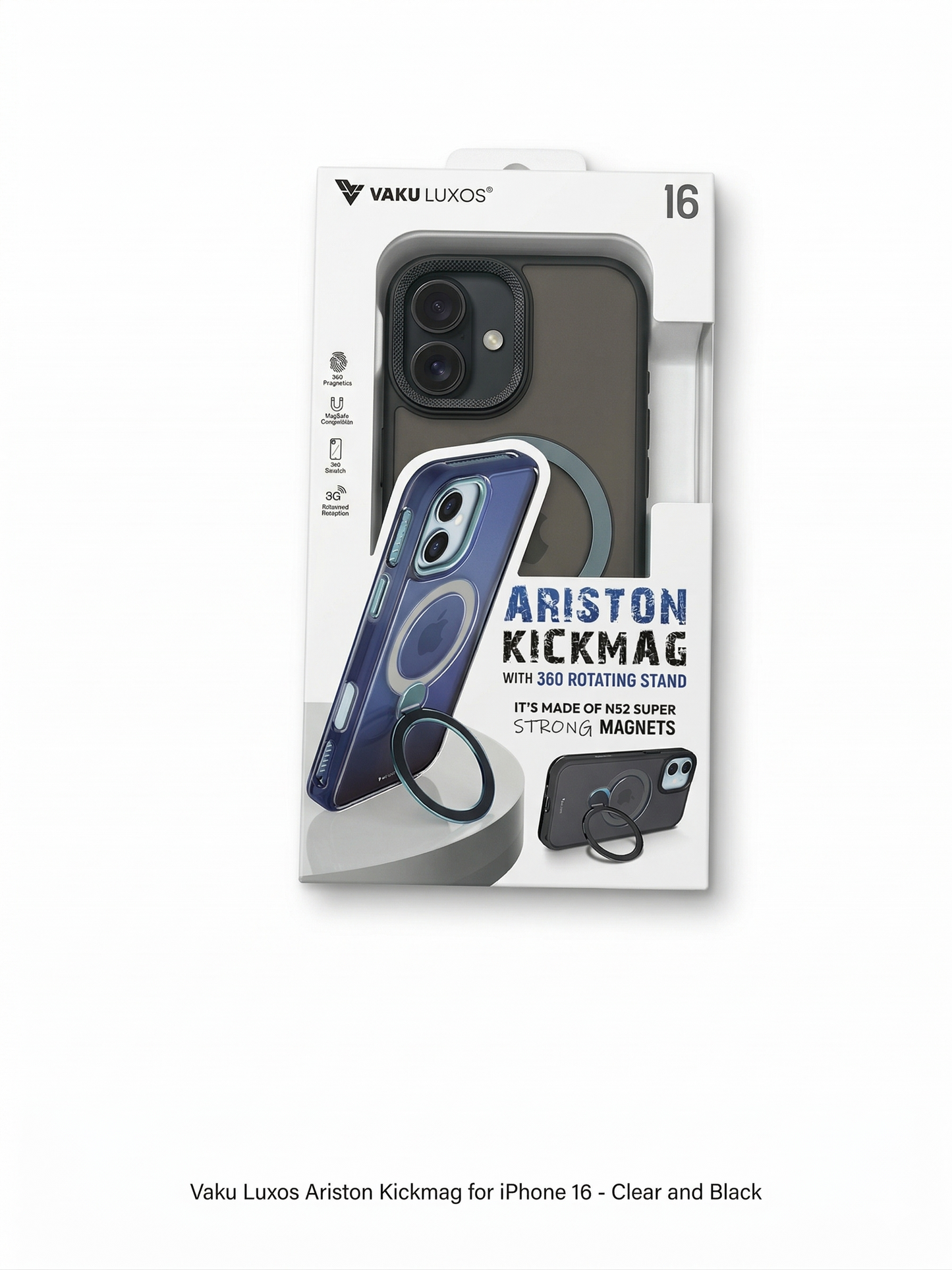 Vaku Luxos Ariston KickMag Hybrid Case for iPhone 16