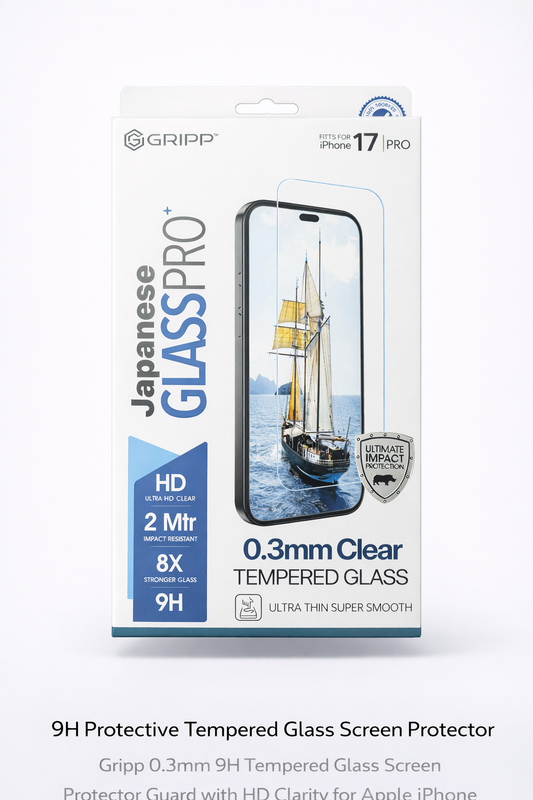 Gripp Tempered Glass for iPhone 17 | 17 Pro